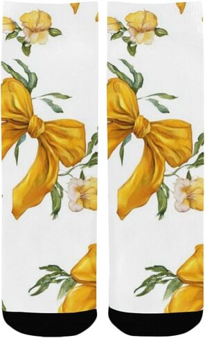 جوارب صفراء للمشي لمسافات طويلة - جوارب دافئة سميكة للشتاء الحراري للأولاد والبنات الصغار للمدرسة، والارتداء اليومي والأنشطة الخارجية in Kuwait