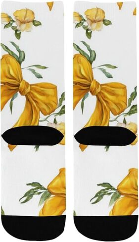 جوارب صفراء للمشي لمسافات طويلة - جوارب دافئة سميكة للشتاء الحراري للأولاد والبنات الصغار للمدرسة، والارتداء اليومي والأنشطة الخارجية in Kuwait