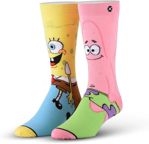 Odd Sox - جوارب رائعة، SpongeBob Imma Head Out، طول طاقم نسائي، طباعة جرافيك مضحكة - كبير in Kuwait