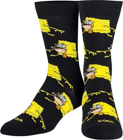 Odd Sox - جوارب رائعة، SpongeBob Imma Head Out، طول طاقم نسائي، طباعة جرافيك مضحكة - كبير in Kuwait