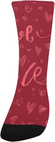 جوارب Red Love Script للمشي لمسافات طويلة - جوارب شتوية حرارية سميكة دافئة للأطفال الصغار للأولاد والبنات للمدرسة، والارتداء اليومي والأنشطة الخارجية in Kuwait