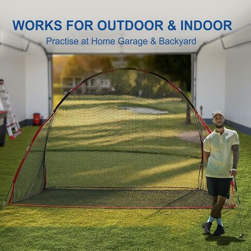 شبكة جولف، شبكة تدريب جولف قابلة للطي مقاس 10 × 7 أقدام مع حاجز جانبي وحقيبة حمل للمنزل في الفناء الخلفي للجراج وممارسة التدريب على القيادة والتأرجح in Kuwait