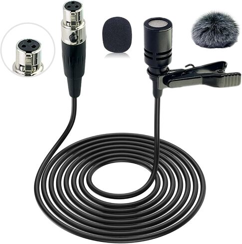 ميكروفون Ta4f Plug Lavalier Lapel لجهاز الإرسال اللاسلكي Shure، ميكروفون مكثف أحادي الاتجاه سلكي 1.5 متر لليوتيوب والمحاضرات والأداء الحي - قابس Mini XLR Ta4f in Kuwait