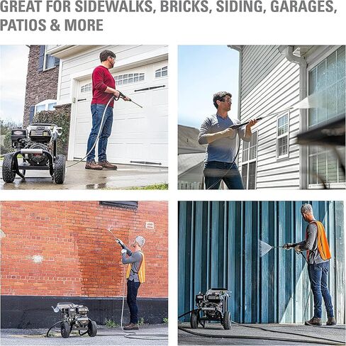 غسالة ضغط الغاز SIMPSON Cleaning PS3228 PowerShot 3300 PSI، 2.5 GPM، محرك Honda GX200، تتضمن مسدس رش وعصا تمديد، 5 أطراف فوهة QC، خرطوم MorFlex بطول 5/16 بوصة × 25 قدمًا، 49 حالة in Kuwait