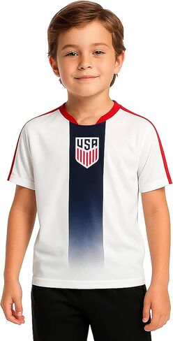 Icon Sports Officially Licensed US Soccer Federation Game Day Shirt - Unisex Kids in Saudi Arabia