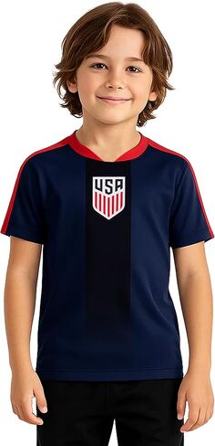 Icon Sports Officially Licensed US Soccer Federation Game Day Shirt - Unisex Kids in Saudi Arabia
