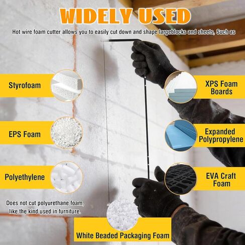 Adjustable 2FT–4FT Hot Wire Foam Cutter with Two Sets of Heating Wires, Heavy-Duty, Adjustable Foam Cutter Wire Multi-Heat Power Supply, Aluminum Alloy Frame for Styrofoam, EIFS, XPS & EPS in Saudi Arabia