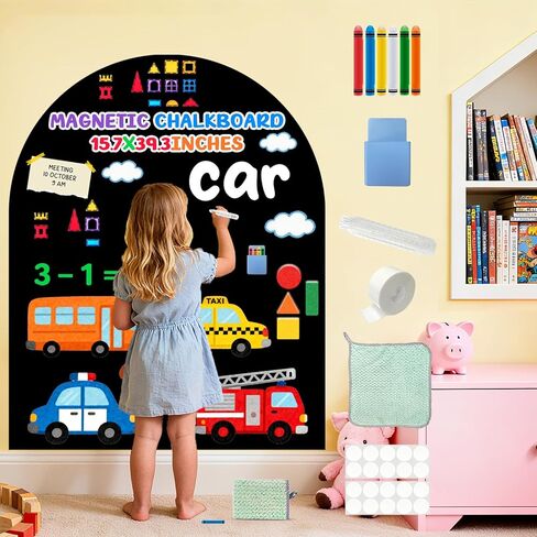Magnetic Arch Wall Decal for Kids Magnet Chalkboard Stickers for Wall Self Adhesive Magnetic Wallpaper Peel and Stick Magnet Contact Paper Wall Sticker for Toddler Playroom Classroom Nursery in Kuwait