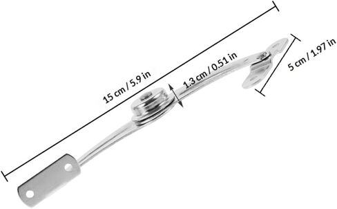 BESTYASH Door Stop Limiters for Electrical Cabinet Doors, Nickel-Plated Iron Right-Opening Hinge Supports with Mounting, 2pcs Set for Industrial Cabinet Hardware in Kuwait