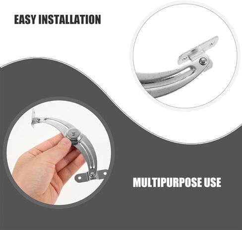 BESTYASH Door Stop Limiters for Electrical Cabinet Doors, Nickel-Plated Iron Right-Opening Hinge Supports with Mounting, 2pcs Set for Industrial Cabinet Hardware in Kuwait