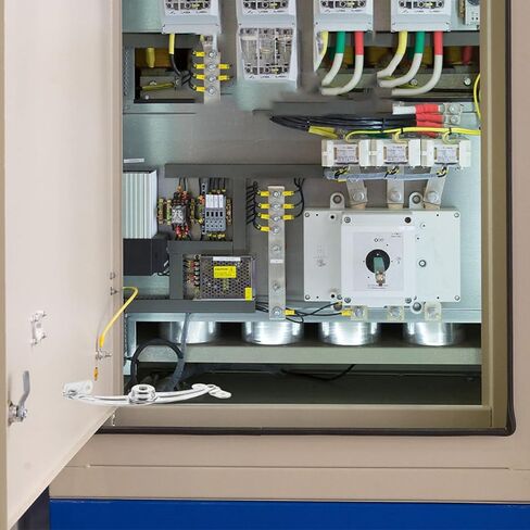 BESTYASH Door Stop Limiters for Electrical Cabinet Doors, Nickel-Plated Iron Right-Opening Hinge Supports with Mounting, 2pcs Set for Industrial Cabinet Hardware in Kuwait