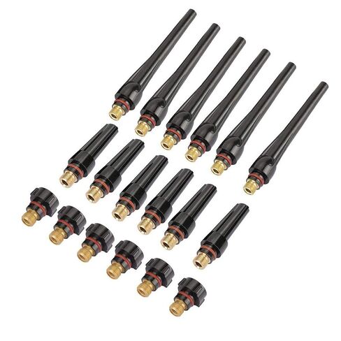 18PCS TIG Welding Back Cap Torch Kit for WP-17/18/26 Compatible with 57Y02/03/04 Plastic and Copper Accessories 6 Pack per Size in Saudi Arabia
