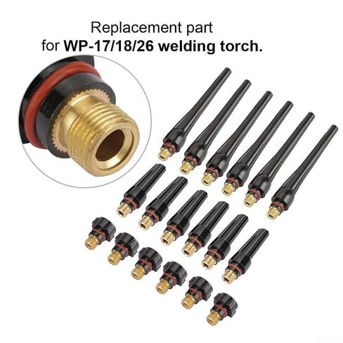 18PCS TIG Welding Back Cap Torch Kit for WP-17/18/26 for 57Y02/03/04 Plastic and Copper Accessories in Saudi Arabia