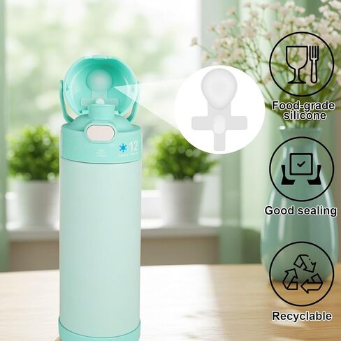 Replacement Leak Stoppers Compatible with Thermos Funtainer 16 Oz Bottles, White, 3-Pack in Kuwait