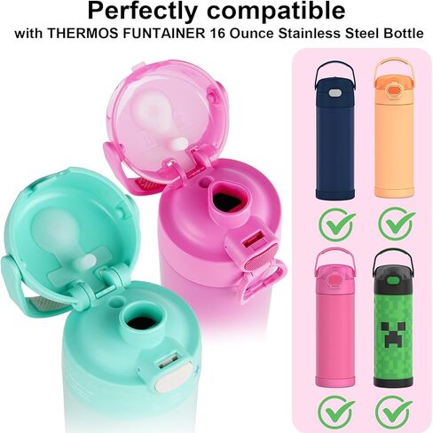 Replacement Leak Stoppers Compatible with Thermos Funtainer 16 Oz Bottles, White, 3-Pack in Kuwait