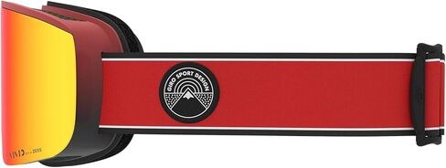 Giro Axis Asian Fit Adult Snow Goggles - Red Element Strap with VIVID Ember/VIVID Infrared Lenses (2020) in Saudi Arabia
