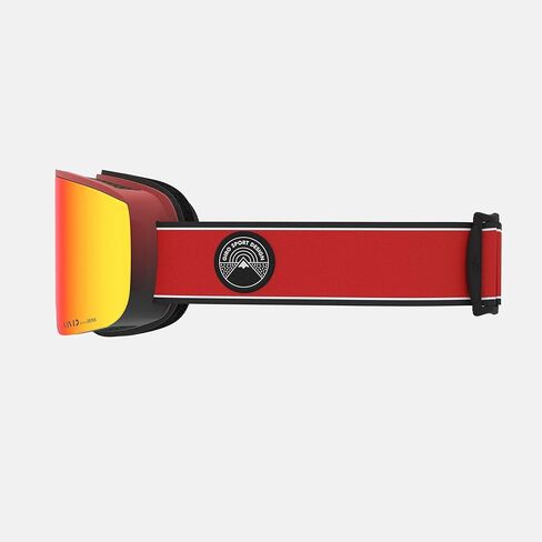 Giro Axis Asian Fit Adult Snow Goggles - Red Element Strap with VIVID Ember/VIVID Infrared Lenses (2020) in Saudi Arabia