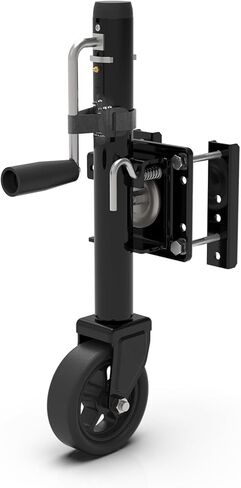 Heavy-Duty Bolt-On Swivel Jack, Wheel Trailer Jack, 10" Vertical Movement, Boat Trailer Jack with Wheel,1500 Lbs, for Rv, Boat, Trailer and More,Silver in Saudi Arabia