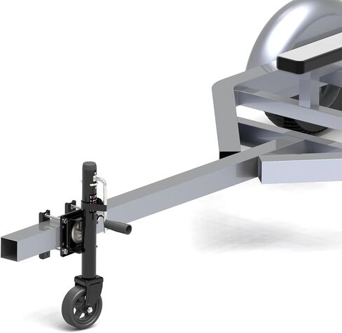 Heavy-Duty Bolt-On Swivel Jack, Wheel Trailer Jack, 10" Vertical Movement, Boat Trailer Jack with Wheel,1500 Lbs, for Rv, Boat, Trailer and More,Silver in Saudi Arabia