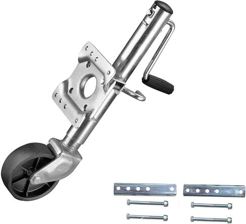Boat Trailer Jack with Wheel - Heavy-Duty Bolt-On Swivel Jack, Swivel Trailer Jockey Wheel, Caravan Jockey Wheel Trailer Jack with 15Cm Wheel, Load 540Kg, RETR,A-1500LBS/680KG in Saudi Arabia