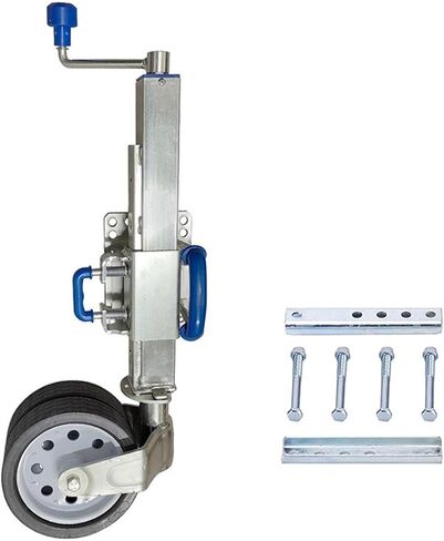 Heavy Duty Boat Trailer Jack - Bolt-On Swivel Tongue Jack, 360° Heavy Duty 20Cm Double Wheel Trailer Guide Wheel, Adjustable Universal Wheel for Lifting and Li,760kg/1650lbs in Saudi Arabia