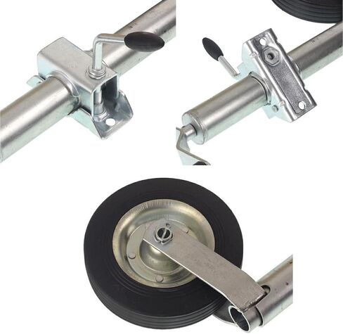 Beach Boat Trailer Jack - Trailer Guide Wheels with Clamping Supports, Heavy-Duty Bolt-On Swivel Jack, Swivel Lifting Rv Parking Bracket Legs, with 8-Inch Whee in Saudi Arabia