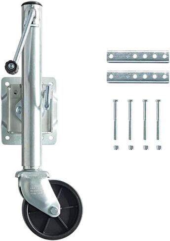 Trailer Jack Wheel - Bolt-On Swivel Tongue Jack, 1200Lbs Heavy-Duty Swivel Mount, Stabilization Jockey Wheel with Support, Boat Trailer Jack, 6-Inch Wheel, for in Saudi Arabia
