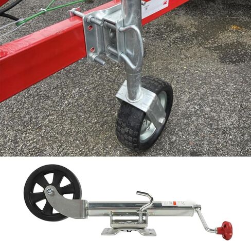 Trailer Jack Wheel - Boat Trailer Jack with Wheel, Lift Bolt-On Swivel Tang Jack, 1500Lbs Heavy Duty Jockey Wheel, with 20Cm Wheel, for Yachts, Boats, Trailers,Nylon Wheels in Saudi Arabia