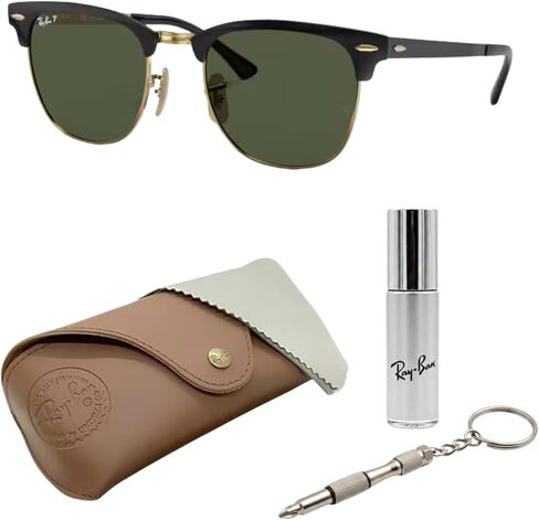 Ray-Ban RB3716 CLUBMASTER METAL Square Shaped Sunglasses for Men & Women with Official RAYBAN Eyewear Kit in Saudi Arabia