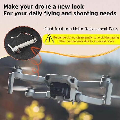 Right Front Motor Arm for DJI Mavic Mini 2 Arms Replacement for Mavic Mini 2 Arm Drone Accessories Parts with Repair Tools(Right Front) in Saudi Arabia