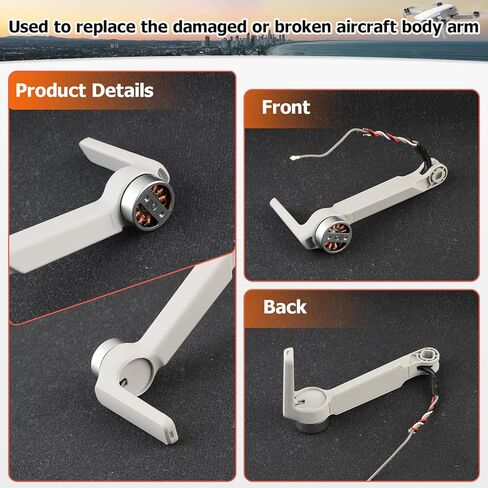 Right Front Motor Arm for DJI Mavic Mini 2 Arms Replacement for Mavic Mini 2 Arm Drone Accessories Parts with Repair Tools(Right Front) in Saudi Arabia
