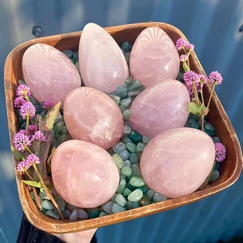 1pc 300-400g Rose Quartz Water Egg Carving Hand Polished Gemstone for Jewelry Making in Saudi Arabia
