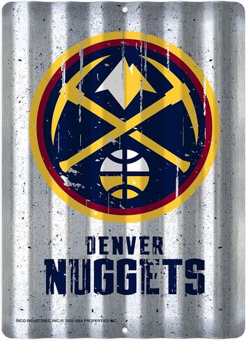 Rico Industries NBA Basketball 12" X 16" Tin Metal Roof Sign = Home Décor For Sports Fan in Saudi Arabia