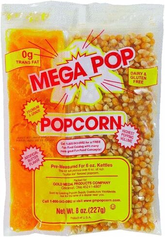 Gold Medal 2611432 Gold Medal Mega Pop Popcorn Butter 8 Oz. 36/Carton (2836) in Saudi Arabia