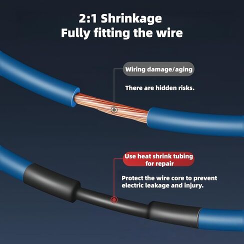 127 PCS Halogen-free Flame Retardant 2:1 Heat Shrink Kit 7 Sizes Assorted Sleeving Tube Wrap Cable Wire Kit for DIY in Saudi Arabia