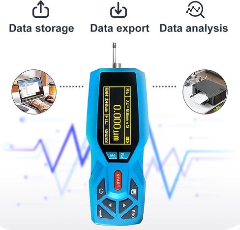 مقياس خشونة السطح عالي الدقة، مقياس رقمي لقياس السطح مع شاشة عرض ونطاق قياس Ra 0.005μm-16μm، تخزين بيانات 100 مجموعة لقياس السطح الدقيق in Kuwait