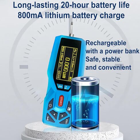 مقياس خشونة السطح عالي الدقة، مقياس رقمي لقياس السطح مع شاشة عرض ونطاق قياس Ra 0.005μm-16μm، تخزين بيانات 100 مجموعة لقياس السطح الدقيق in Kuwait