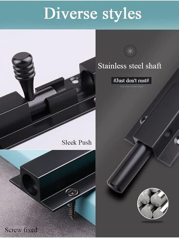 Door Lock,Gate Bolt Stainless,Slide Bolt,Upgraded Slide Latch Lock, Thickened Stainless Steel Sliding Lock for Door, Brushed Finish Sliding Bolt Lock in Saudi Arabia