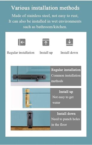 Door Lock,Gate Bolt Stainless,Slide Bolt,Upgraded Slide Latch Lock, Thickened Stainless Steel Sliding Lock for Door, Brushed Finish Sliding Bolt Lock in Saudi Arabia