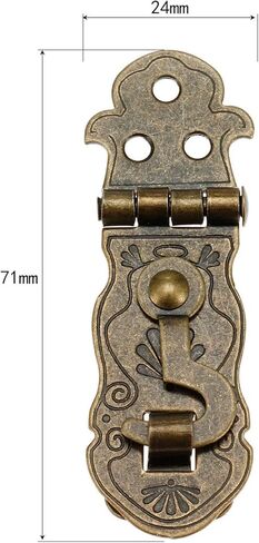 Latch Lock Antique Bronze Wooden Box Toggle Lock Box Buckles Latch Clasp Pattern Carved Flower Book Lock Tone in Saudi Arabia