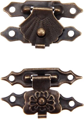 مزلاج اقفال الصناديق مزلاج غلق بمشبك مجوهرات الحديد العتيقة قفل غلق بمشبك قفل خشبي هدية صندوق النبيذ حقيبة يد مشبك إكسسوارات الأجزاء الداخلية للكمبيوتر in Kuwait