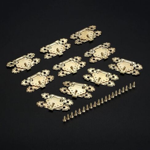 مزلاج قفل العتيقة الذهب صندوق مجوهرات قفل مزلاج غلق بمشبك قفل خشبي هدية صندوق النبيذ حقيبة يد مشبك إكسسوارات الأجهزة in Kuwait