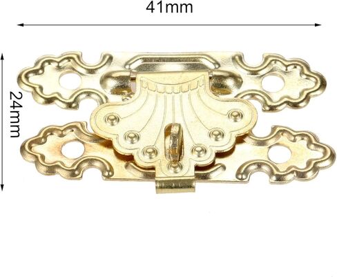 مزلاج قفل العتيقة الذهب صندوق مجوهرات قفل مزلاج غلق بمشبك قفل خشبي هدية صندوق النبيذ حقيبة يد مشبك إكسسوارات الأجهزة in Kuwait