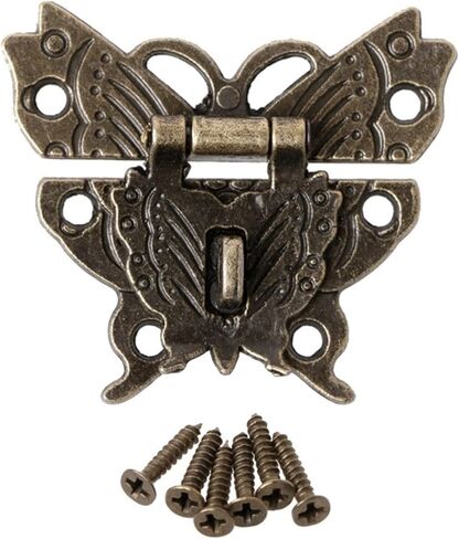 Latch Lock Bronze Hasp Latch Jewelry Wooden Box Lock Cabinet Buckle Case Locks Handle Hardware Accessory in Saudi Arabia