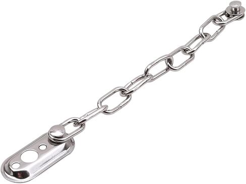 قفل سلسلة من الفولاذ المقاوم للصدأ، قفل مسمار فضي، واقي الباب، حد نافذة الأمان. in Kuwait