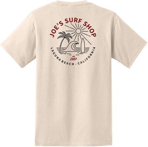 JOES SURF SHOP Men's Heavyweight Graphic Pocket Tee Collection in Saudi Arabia