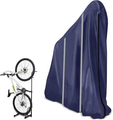 Vertical Bike Rack Cover for Garage - Waterproof Freestanding Bike Storage Rack Cover for Indoor Outdoor , Tear Proof Weatherproof Protection Against Rain, Snow, Dust (Storage Rack Not Included) in Saudi Arabia