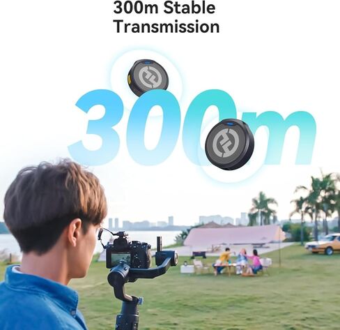 Hollyland Lark M2 Wireless Microphone for iPhone/Camera/Android/PC,48kHz/24-bit High Fidelity Audio,1000ft Range,Noise Cancelling,40H Use for YouTube,Vlog,Streaming,Video Recording(Camera Version) in Kuwait