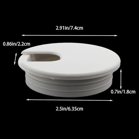4PCS White Plastic Decorative Ring 2.5 inch/63.5mm Desktop Cable Hole Cover Grommets Mobile Phone Counter Protective Case in Saudi Arabia