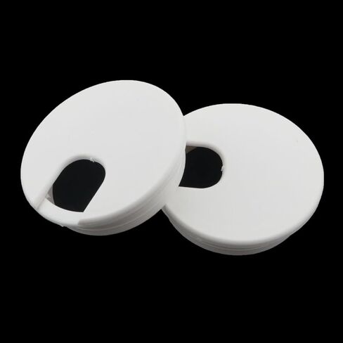 4PCS White Plastic Decorative Ring 2.5 inch/63.5mm Desktop Cable Hole Cover Grommets Mobile Phone Counter Protective Case in Saudi Arabia